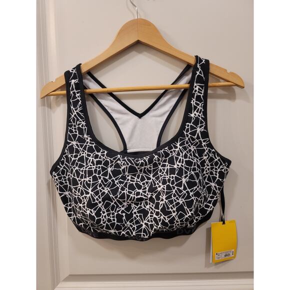 DVF Black and White Sports Bra - Picture 5 of 7